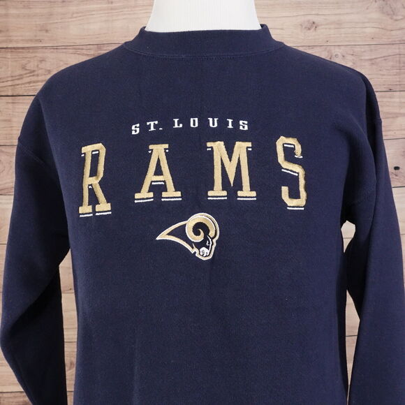 VINTAGE ST LOUIS RAMS LOGO EMBROIDERED SWEATSHIRT SIZE L OR XL - Picture 1 of 6